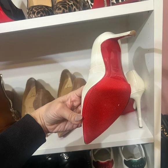 Christian Louboutin size 39 So Kate - White High Patent Leather Heels - Picture 5 of 8